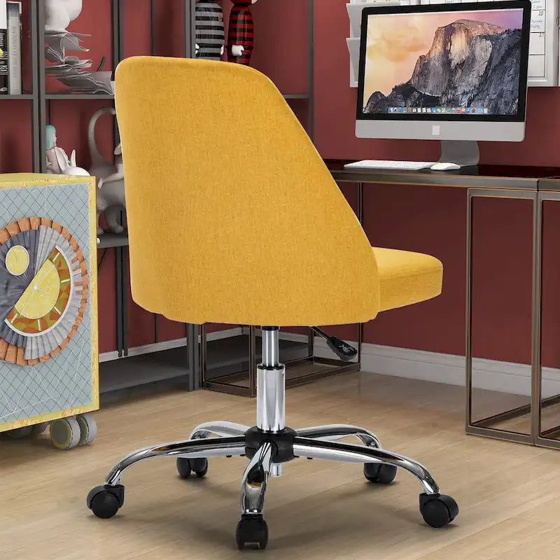 Fauteuil de bureau pivotant sans accoudoirs, bleu/gris foncé, une place