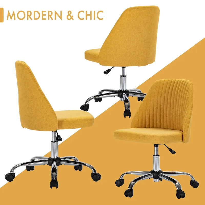 Fauteuil de bureau pivotant sans accoudoirs, bleu/gris foncé, une place