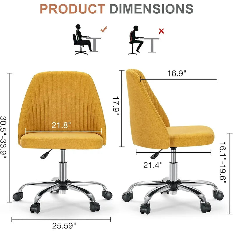 Fauteuil de bureau pivotant sans accoudoirs, bleu/gris foncé, une place