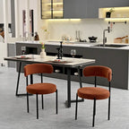 Chaises de salle à manger en velours vert/brun, modernes du milieu du siècle, lot de 2