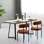 Chaises de salle à manger en velours vert/brun, modernes du milieu du siècle, lot de 2