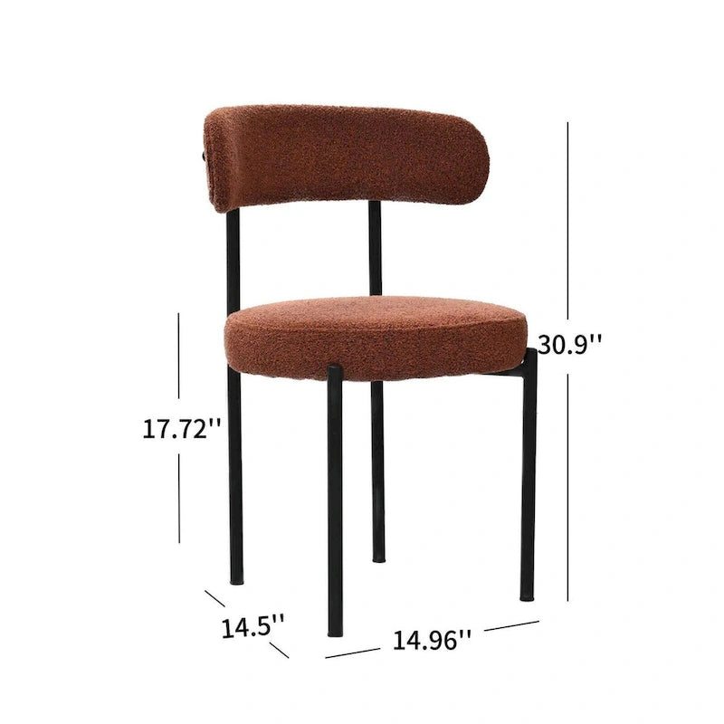 Chaises de salle à manger en velours vert/brun, modernes du milieu du siècle, lot de 2