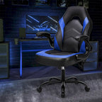Chaise de Gamer et de Bureau, Accoudoirs Relevables, 1 Personne | Noir+Bleu / Noir+Rouge / Noir+Gris