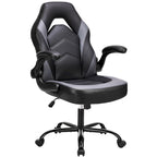 Chaise de Gamer et de Bureau, Accoudoirs Relevables, 1 Personne | Noir+Bleu / Noir+Rouge / Noir+Gris