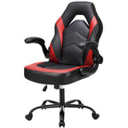 Chaise de Gamer et de Bureau, Accoudoirs Relevables, 1 Personne | Noir+Bleu / Noir+Rouge / Noir+Gris