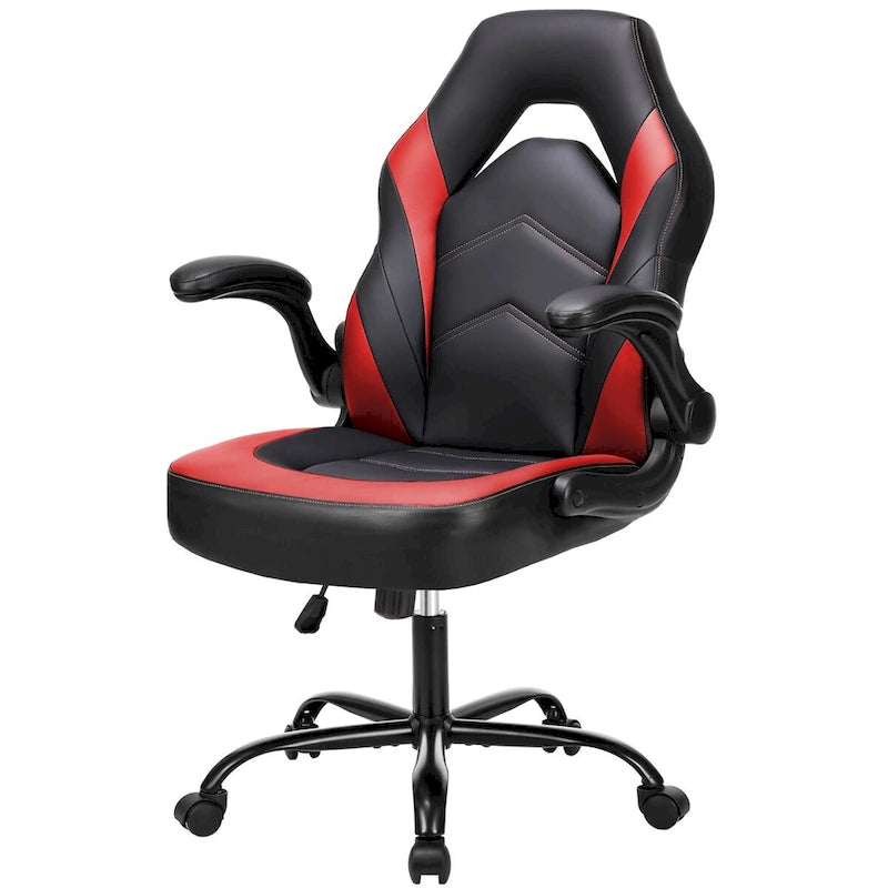 Chaise de Gamer et de Bureau, Accoudoirs Relevables, 1 Personne | Noir+Bleu / Noir+Rouge / Noir+Gris