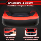 Chaise de Gamer et de Bureau, Accoudoirs Relevables, 1 Personne | Noir+Bleu / Noir+Rouge / Noir+Gris