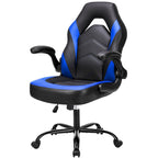 Chaise de Gamer et de Bureau, Accoudoirs Relevables, 1 Personne | Noir+Bleu / Noir+Rouge / Noir+Gris