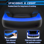 Chaise de Gamer et de Bureau, Accoudoirs Relevables, 1 Personne | Noir+Bleu / Noir+Rouge / Noir+Gris