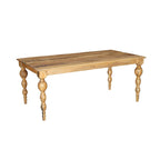 Ava 72 Carved Solid Wood Dining Table - 72 W