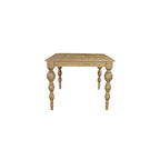Table à manger rectangulaire en bois massif naturel, 6 places