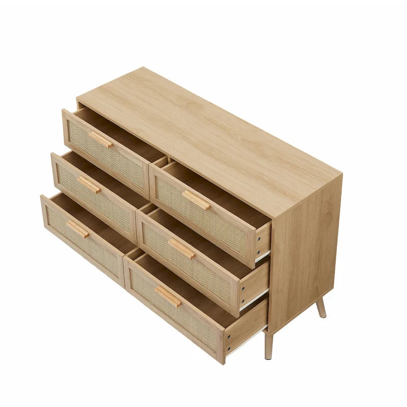 Commode en rotin naturel – 6 ou 8 tiroirs
